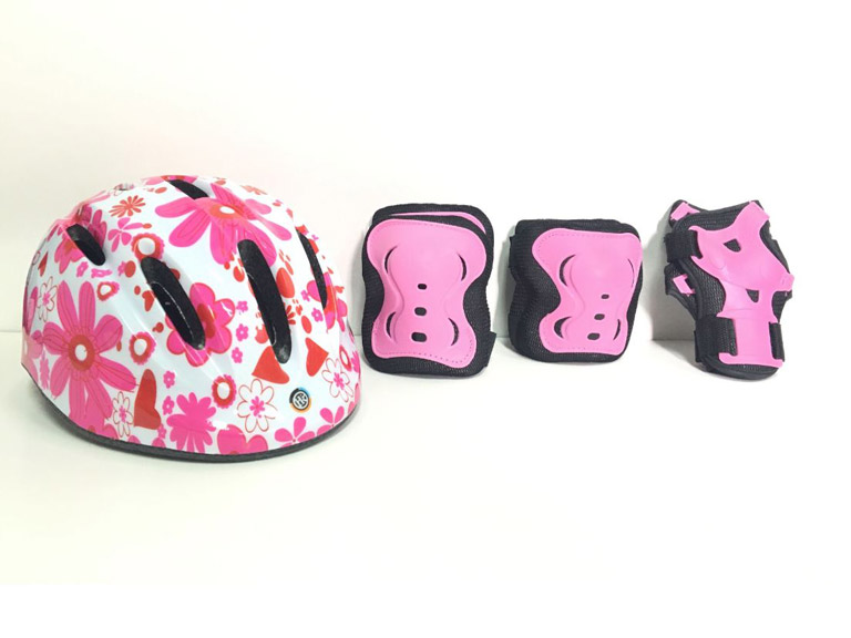 Set Protección y Casco niña