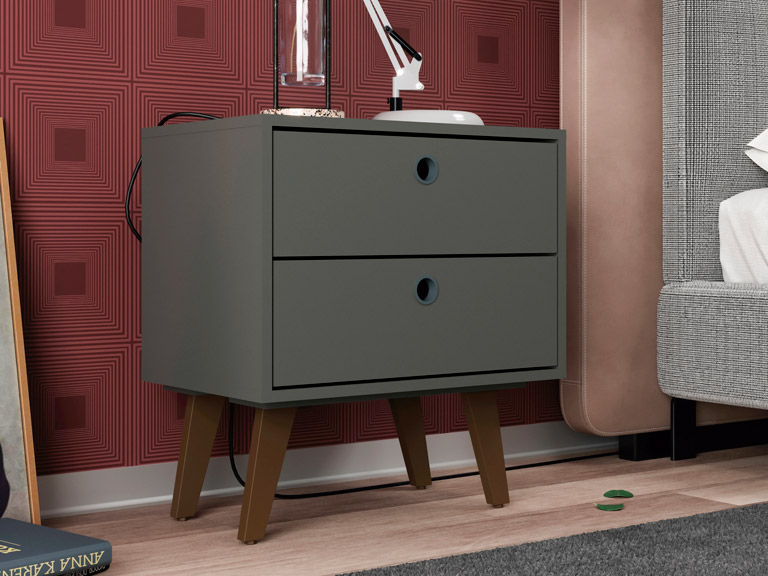 Velador Santiago Home Vibes 2 Cajones