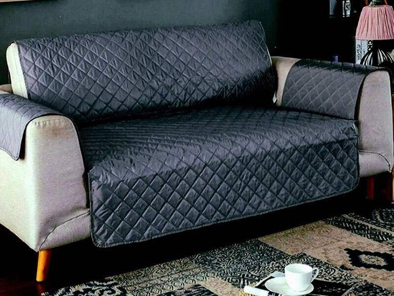 Cobertor Protector Sofá Sillón 2 Cuerpos Gris Importclick