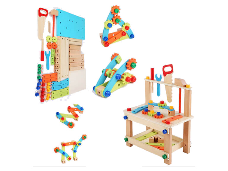 Herramientas Juguete Didáctico Madera Para Niños Importclick