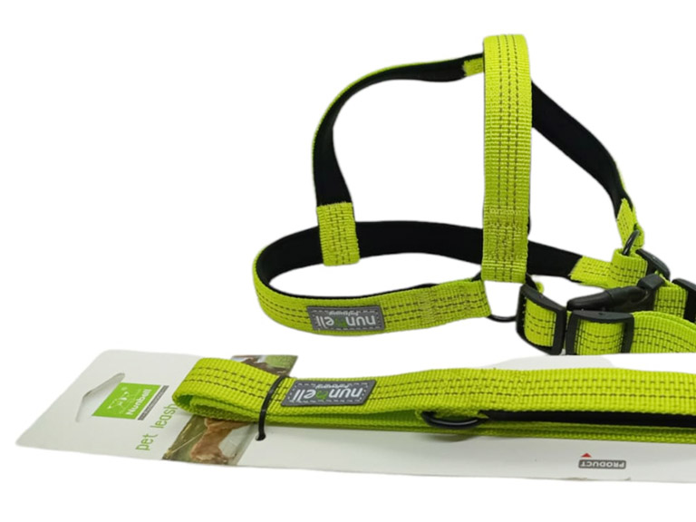 Arnés con Correa Mascotas Resistente y Ajustable Verde Importclick