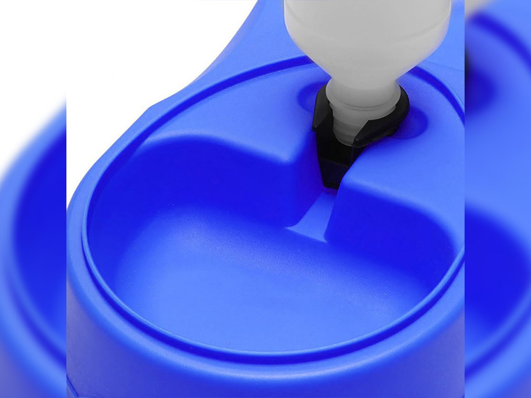 Dispensador Plato Agua y Comida Mascotas Azul Importclick