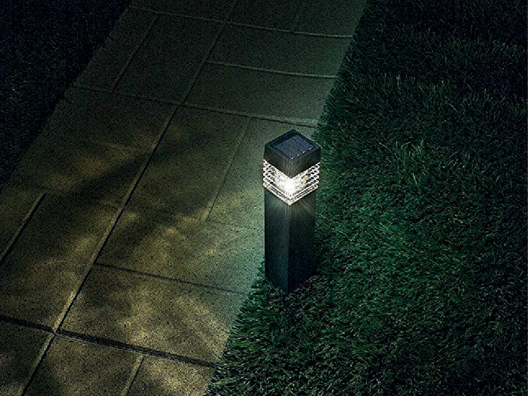 Estaca Solar Negra Cuadrada Led