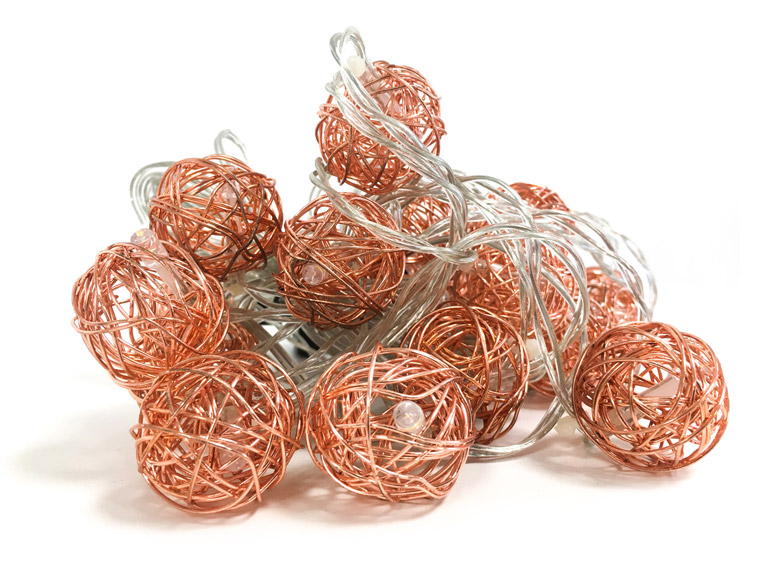 Guirnalda Decorativa Bola Cobre Led