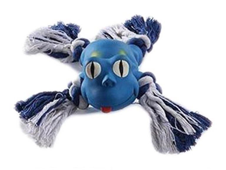 Animal Látex Con Cuerda Azul Perro