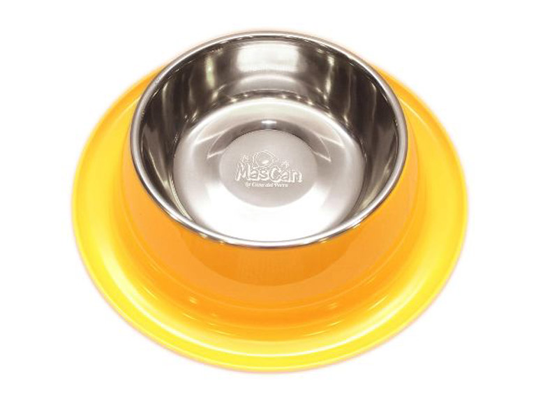 Plato Melamina Anti-hormigas Amarillo M Perro