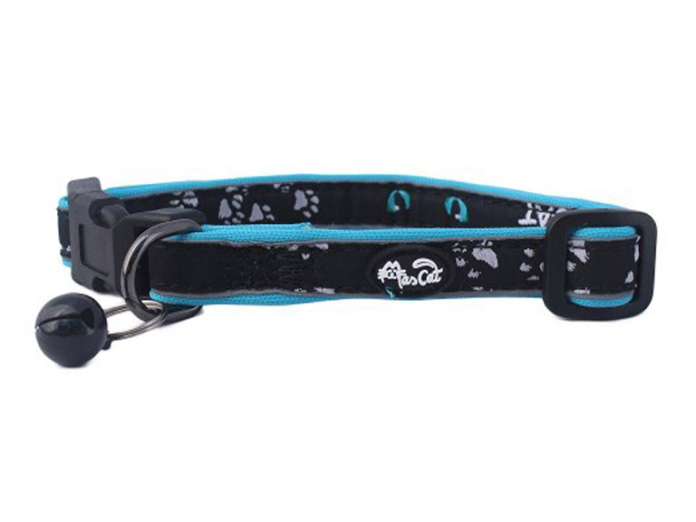 Collar Acolchado Reflectante Azul Gato Mascat