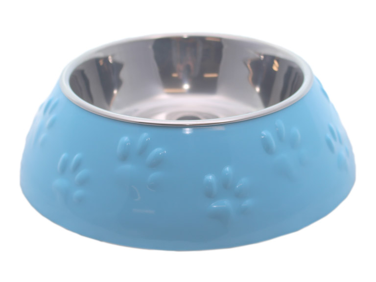 Plato Huellitas Celeste Perro M