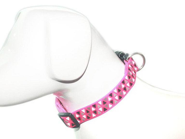 Collar Triángulo Fucsia S Perro