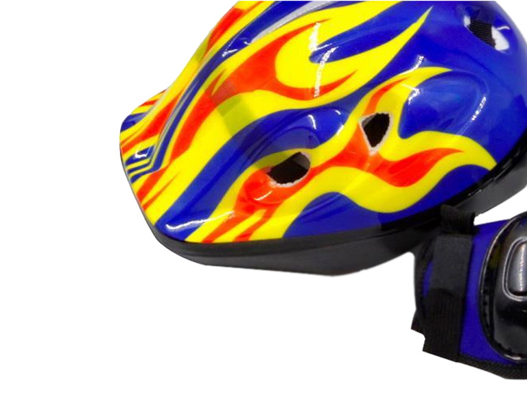 Casco Bicicleta Rodilleras Infantil Niños Anticaída Morado Importclick