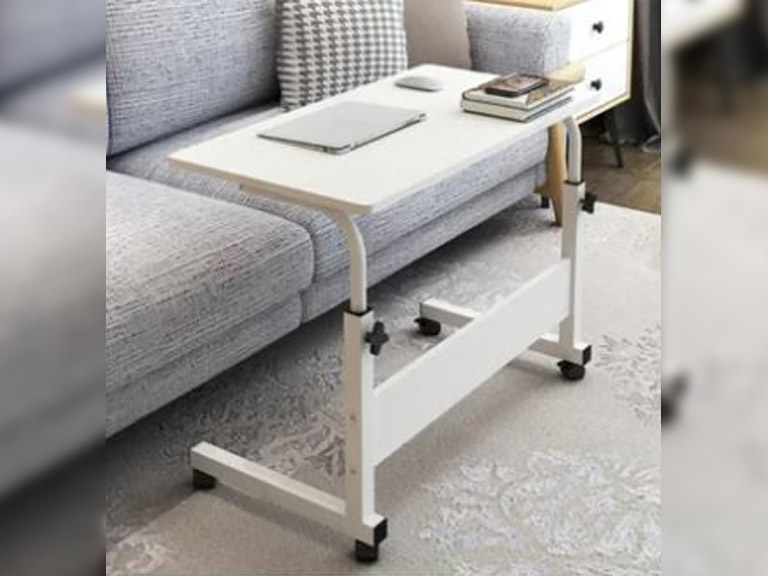 Mesa Notebook Computador Ajustable con Ruedas Blanca Importclick