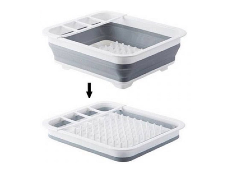 Secador Escurridor Plegable de Platos Gris Importclick