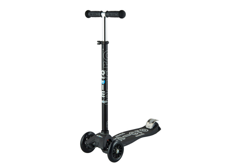 Scooter Maxi Micro Niños Deluxe Negro Gris