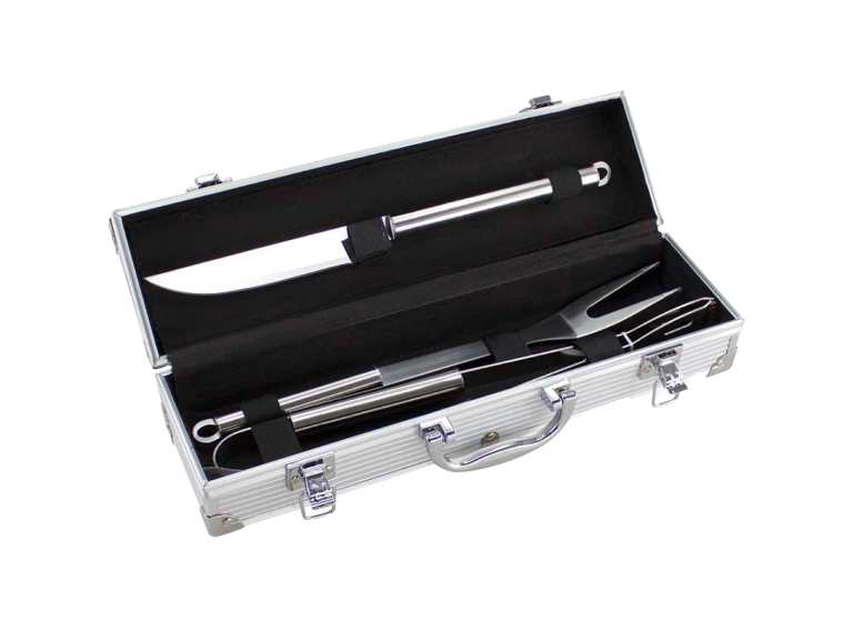 Set Maletín Deluxe Metálico asado 3 Herramientas Importclick