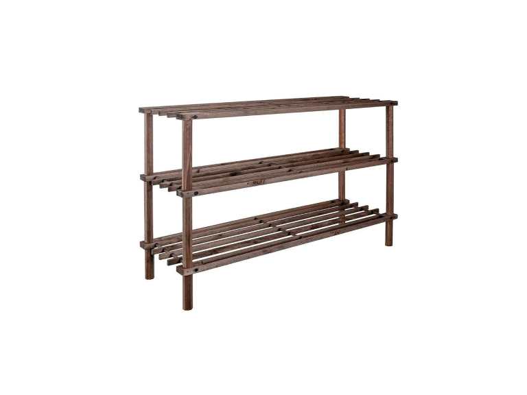 Zapatero Organizador de Madera 3 Niveles Café Oscuro Importclick