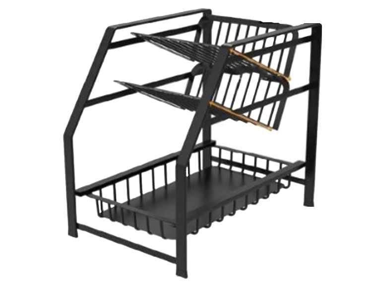 Rack Estante Organizador Metálico 3 Niveles Negro Importclick