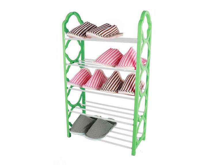 Zapatero Organizador Metálico 5 Niveles Estante Verde Importclick