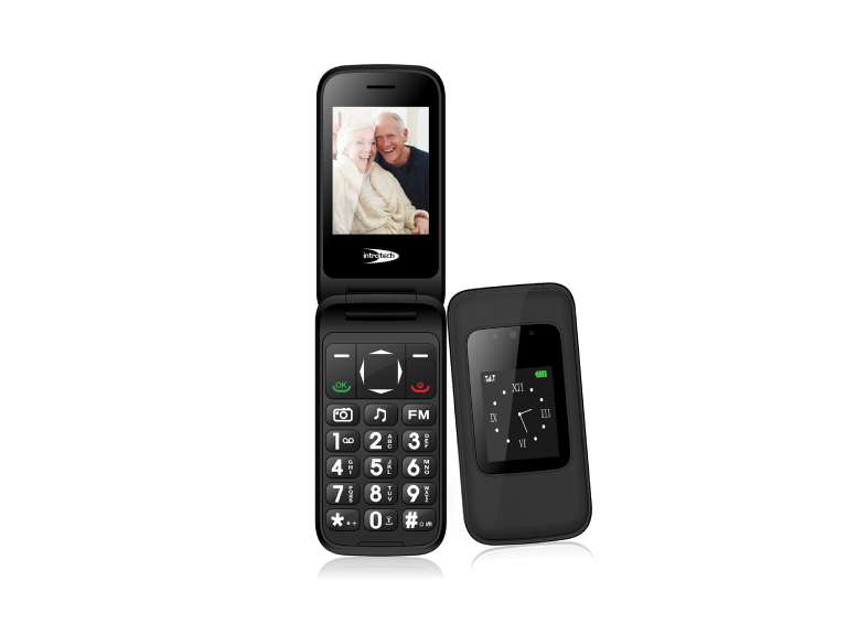Teléfono movil senior 3G tipo almeja Introtech IT-SG02-3G