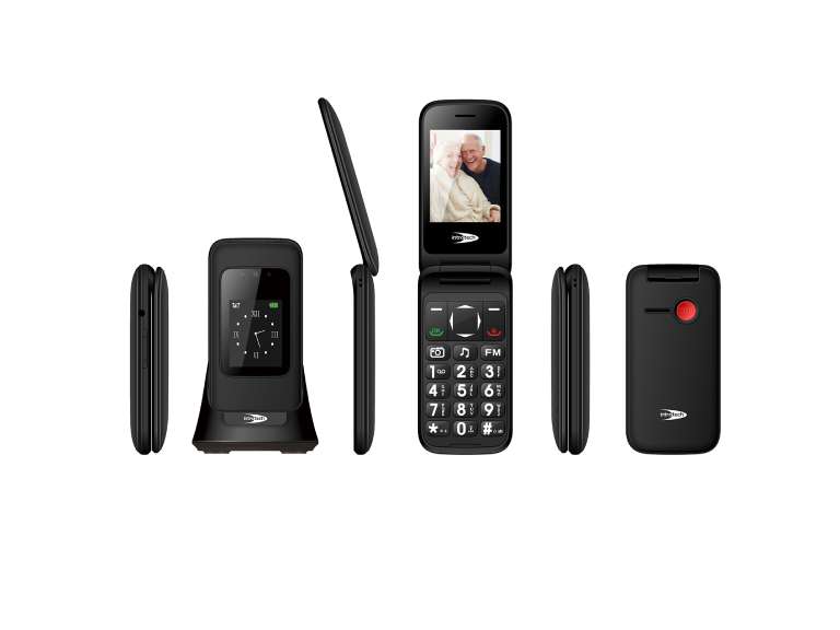 Teléfono movil senior 3G tipo almeja Introtech IT-SG02-3G