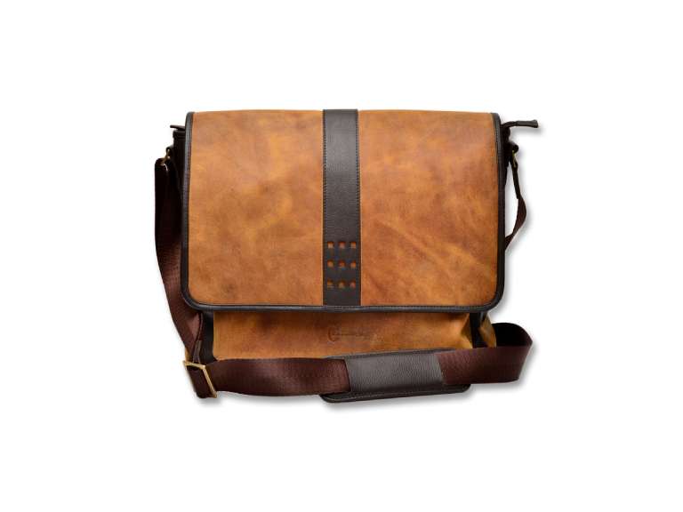 Maletín tipo morral de cuero