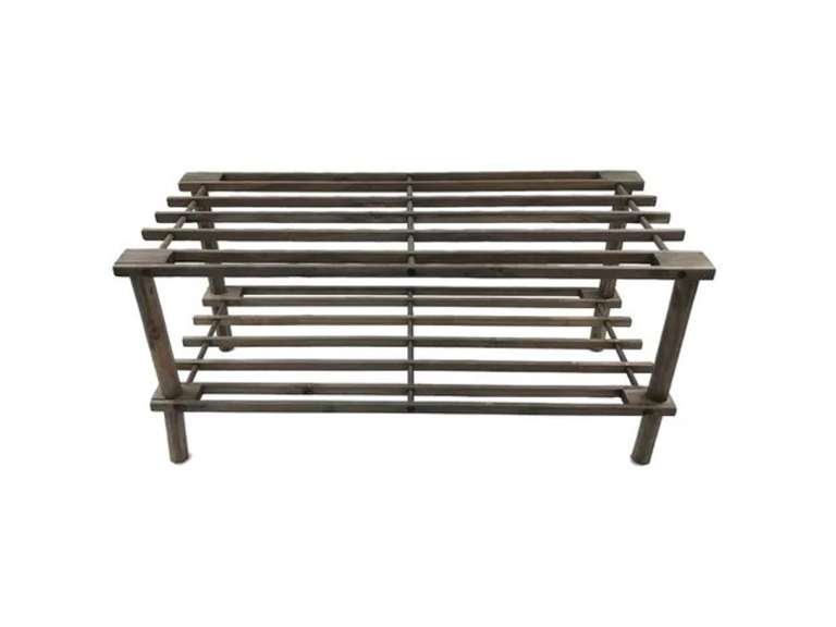 Zapatero Organizador de madera con 2 niveles caoba Importclick
