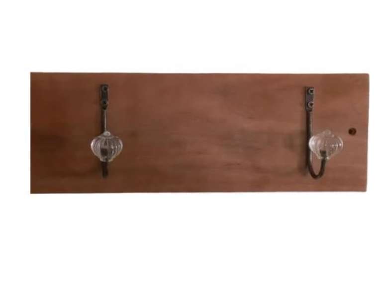 Perchero Colgador pared madera nativa raulí 3 ganchos 49 cm Importclick