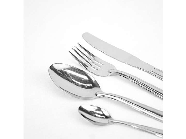 Juego de Cubiertos 24 Piezas Acero Inox Mod Clean