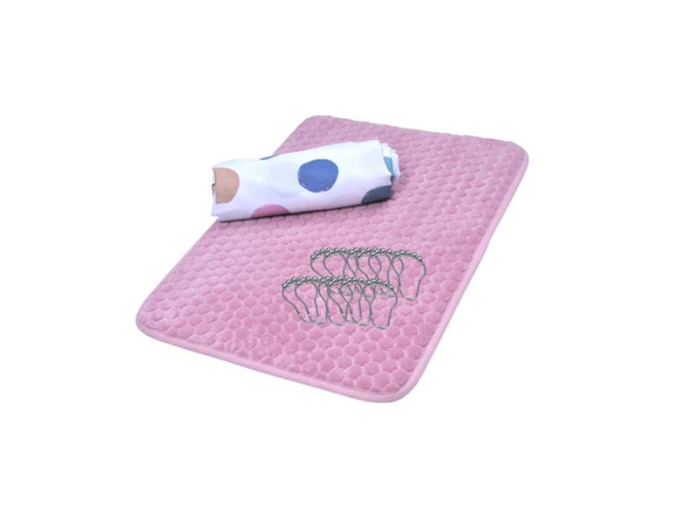 Set Cortina con Piso Baño 3 Pzas Nogal Castaño