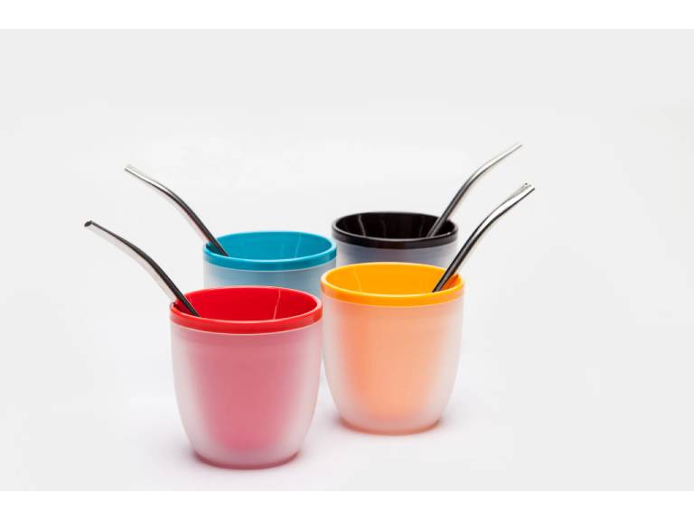 Set Yerbero Azucarero Oval + Mate con Bombilla