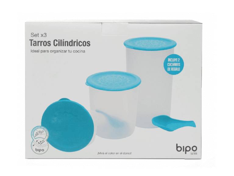 Set X 3 Tarros Cilíndricos Glam Menta