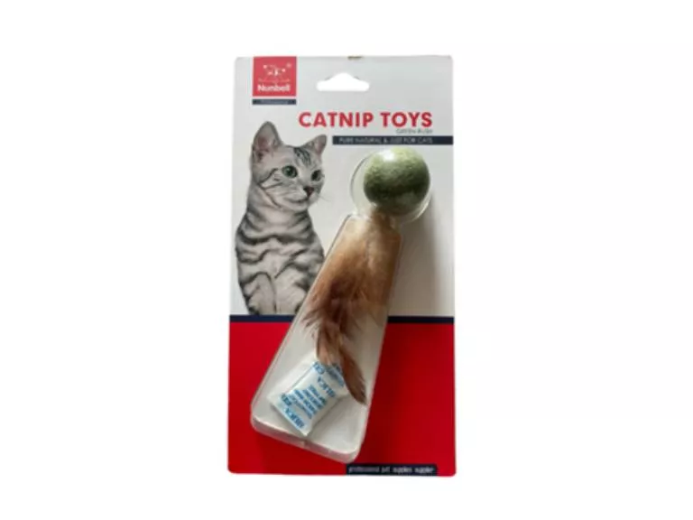 Pelota Catnip con pluma