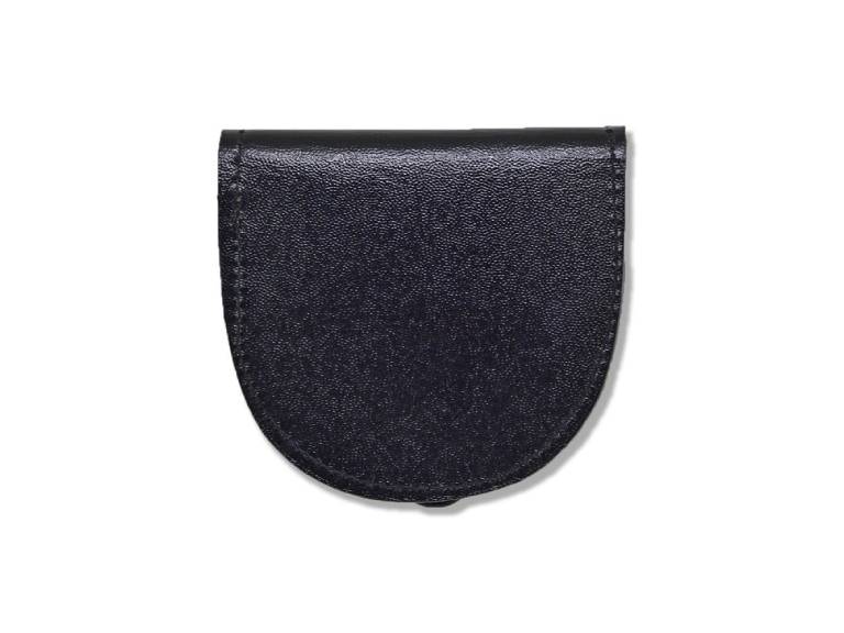 Monedero Circular Varón 100% cuero Negro