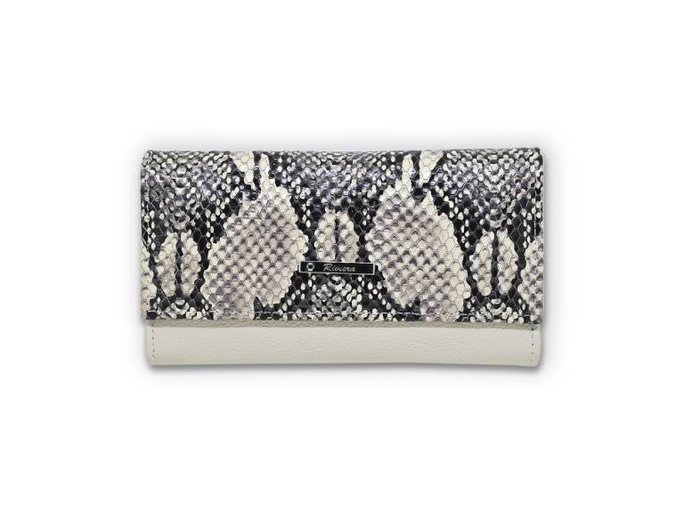 Billetera 100% cuero Natural genuino Beige