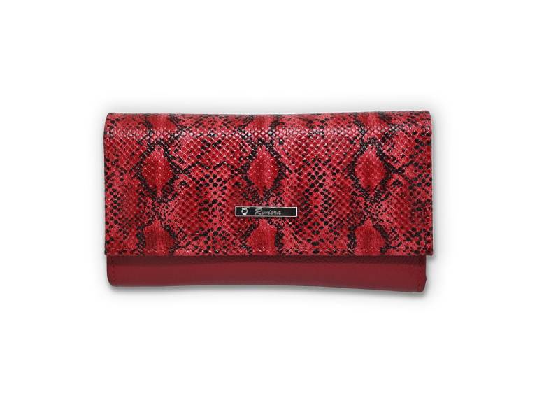 Billetera 100% cuero Natural genuino Rojo