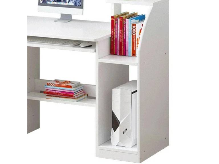 Escritorio Mesa Librero Gaveta Computador Blanco Importclick