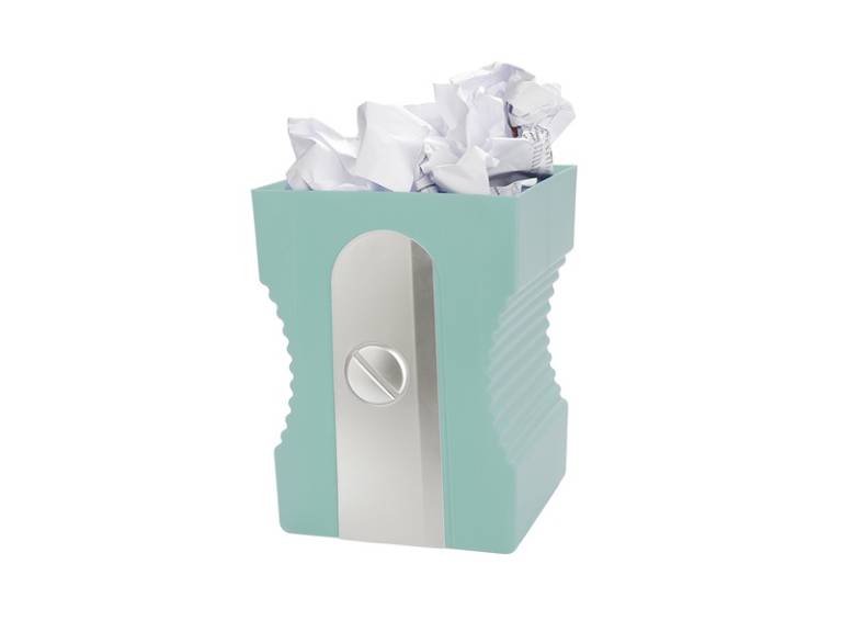 Balvi Papelero Plástico Turquesa + Portalapices