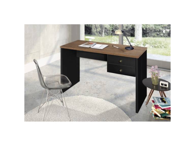 Escritorio Moderno Madera Negro 108x75x45 cm Importclick