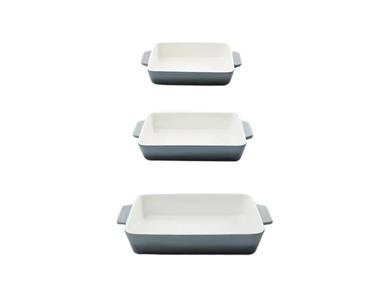 Set 3 Fuentes de Cerámica para Horno Celeste Simplit