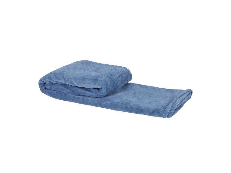 Manta Flannel Embossed 130x160 cms Azul