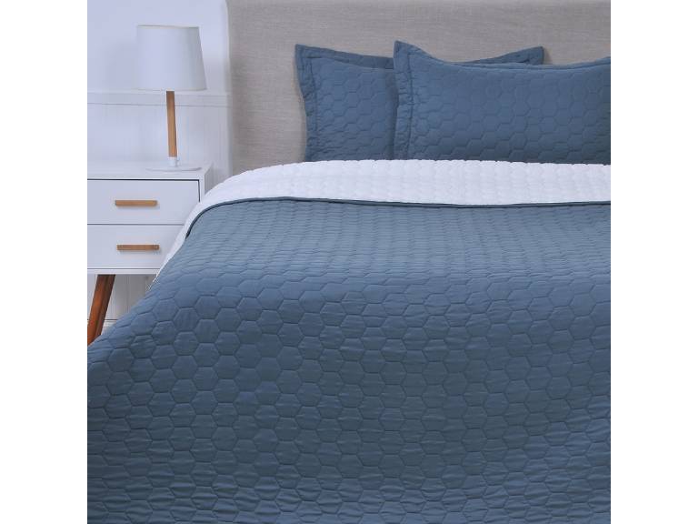 Quilt Sherpa 2 Plazas Azul