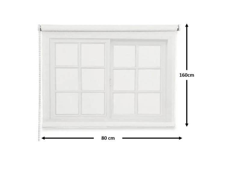 Cortina Roller Rustica Deluxe 80x160 cm Blanco Importclick