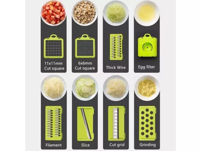 Picador Cortador Rayador de Verduras Frutas 22 en 1 Importclick