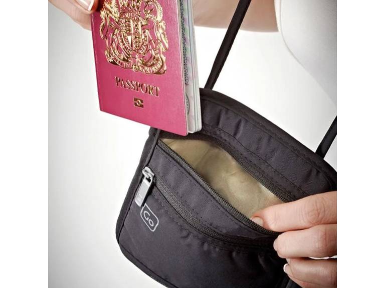 Porta Pasaporte Pouch Seguro con Bloqueo