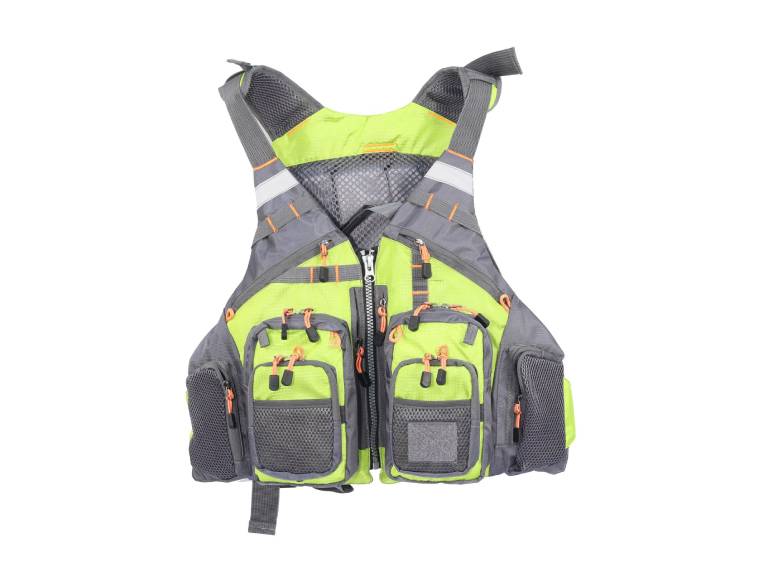 Chaleco salvavidas para pesca verde