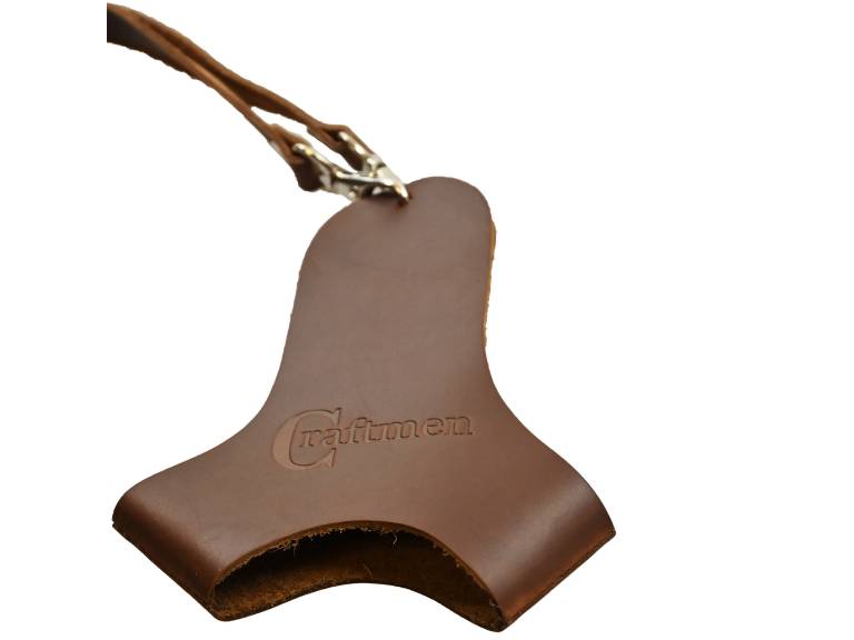 Porta copa 100% cuero color Café