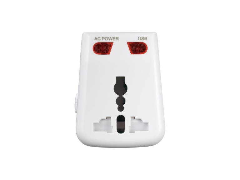 Adaptador de Corriente Universal + 1 Puerto Usb