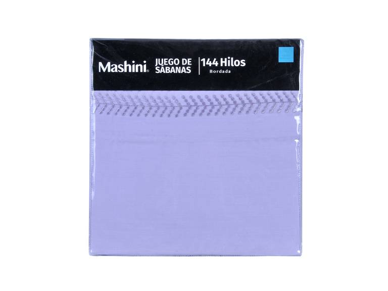Sábana Bordada 144 Hilos 2 P Puntos Morado-P