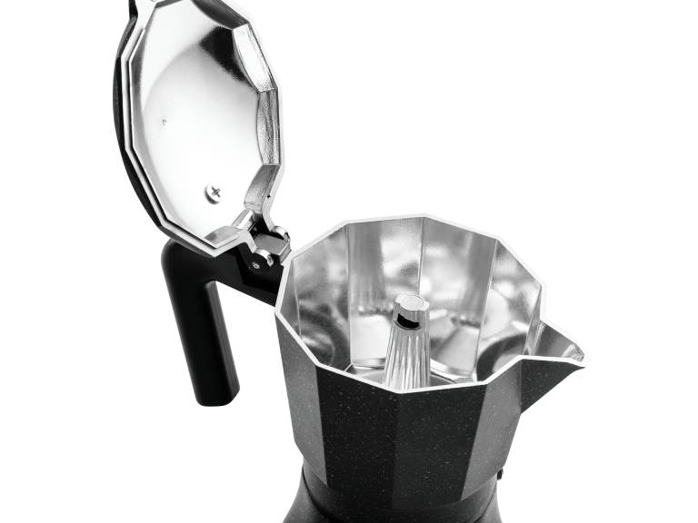 Cafetera italiana negra Aluminio 150 ml Tiramisu