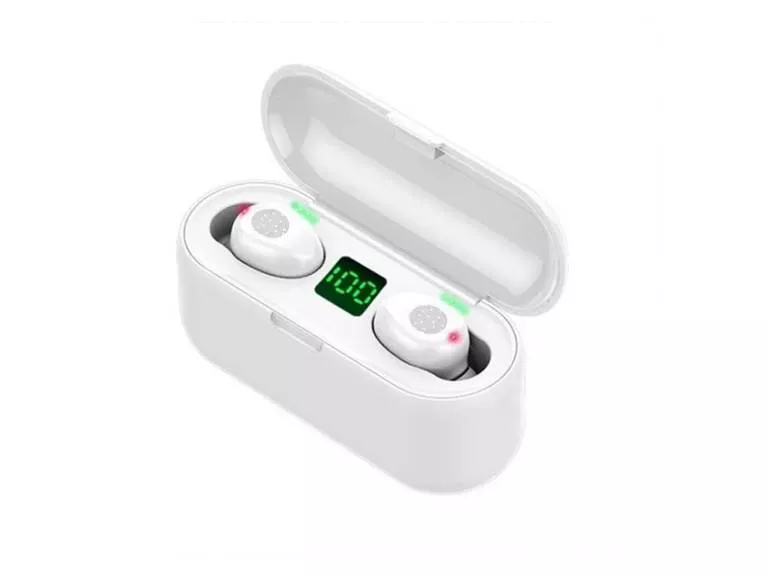 Audífonos inalámbricos bluetooth Magnético Indicador Blanco Importclick
