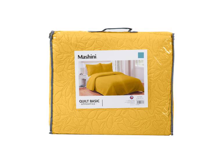Quilt Cordoba Lisa 1.5 Mostaza